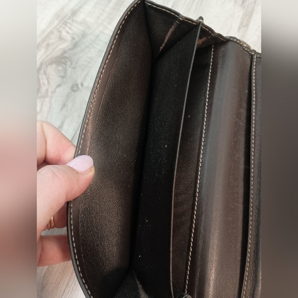 Auth GUCCI GG Canvas & Leather Brown Bifold Long Wallet Purse Women's - Picture 12 of 16